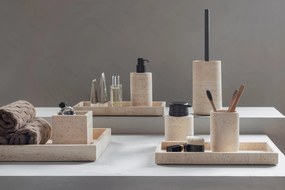 Dozator de săpun lichid bej din piatră 250 ml Travertine – Mette Ditmer Denmark