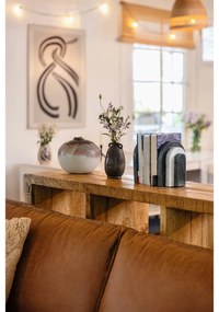 Canapea maro cu tapițerie din imitație de piele 190 cm Rodeo – WOOOD