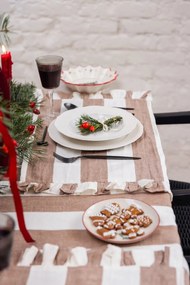 Farfurii crem 2 buc. pentru desert din gresie ø 16 cm cu model de Crăciun Jolly – Bloomingville