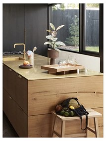 Scăunel din lemn de stejar Hübsch Ground