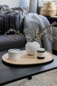 Vază din gresie Kähler Design Hammershoi, înălțime 12,5 cm, alb