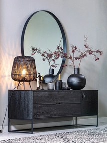 Comodă TV neagră din lemn de frasin 180x61x44 cm Silas – WOOOD