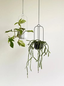 Set 2 ghivece suspendate din fier Hübsch Juro, gri deschis