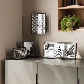 Ramă foto neagră de masă/ de perete din metal 20x15 cm Prisma – Umbra