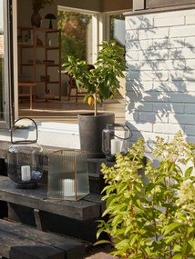 Set 2 ghivece Hübsch Hureno Picco, negru