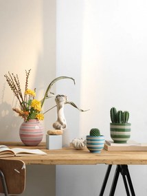 Vas ceramic Kähler Design, ø 12 cm, albastru-alb