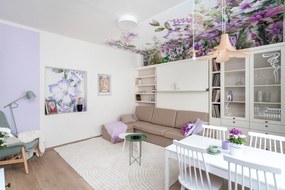 Cuvertură din bumbac Tarra, 220 x 240 cm, violet deschis