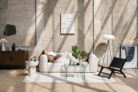 Veioză gri LED cu abajur din sticlă (înălțime 18 cm) Dooley – Reality