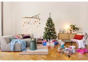 Comodă în culoare naturală joasă cu aspect de lemn de stejar cu ușă glisantă 138x75 cm Rove – Woodman