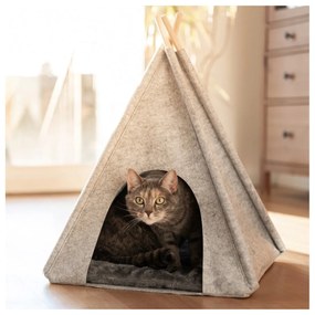 Cort tip teepee pentru animale de companie Wenko, gri deschis