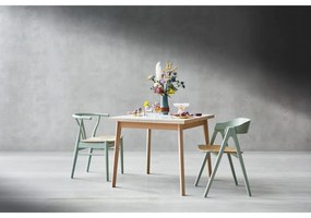 Masă dining extensibilă cu blat alb Hammel Single, 90 x 90 cm