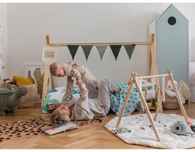 Covor din bumbac lucrat manual pentru copii Nattiot Little Cheetah, 65 x 125 cm
