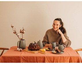 Cană din gresie ceramică Bloomingville Kendra, 500 ml, gri