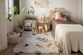 Fotoliu puf pentru copii crem Tic-Tac-Toe – Lorena Canals