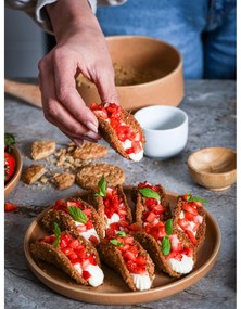 Set 12 vase din gresie Bonami Selection Malia, portocaliu cărămiziu