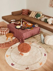 Fotoliu puf pentru copii cărămiziu/crem Boletus – Lorena Canals