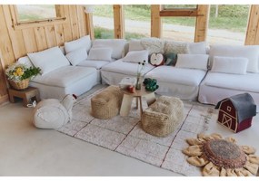 Covor crem lavabil, țesut manual din bumbac 140x200 cm Color Lines – Lorena Canals