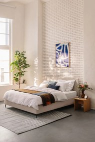 Măsuță auxiliară din lemn de stejar Hübsch Less, 40 x 40 cm, natural