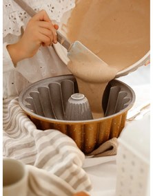 Formă de copt din aluminiu turnat Bonami Selection Lotus, auriu