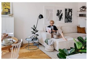 Măsuță auxiliară cu picioare din lemn de stejar Windsor & Co Sofas Bodil, ø 130 cm