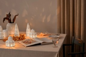 Vază din gresie Kähler Design Hammershoi, înălțime 20 cm, alb