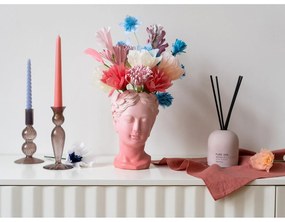 Sfeșnic din sticlă PT LIVING Swirl, înălțime 17 cm, maro