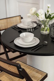 Scaun dining negru din lemn de pin Gunn – WOOOD