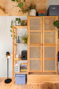 Sfeșnic Bloomingville Bess, înălțime 22 cm, albastru închis