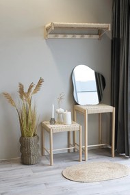 Cuier de perete cu raft din lemn de plop Abano – House Nordic