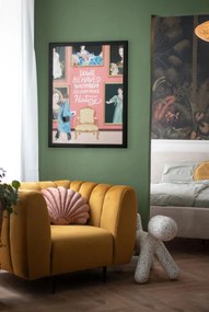 Pat matrimonial bej tapițat fără somieră 180x200 cm Mattis Cord – Meise Möbel