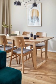 Masă pliantă în decor de stejar Rowico Colonsay, 215 x 96 cm