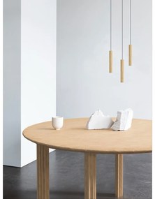 Lustră în culoare naturală LED din lemn masiv de stejar cu abajur din lemn ø 3 cm Chimes – UMAGE