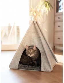 Cort tip teepee pentru animale de companie Wenko, gri deschis