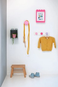 Cuier de perete LEGO®, roz-gri