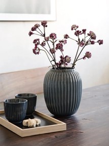Vază din gresie Kähler Design Hammershoi, înălțime 20 cm, gri antracit