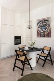 Scaun dining negru din lemn de pin Gunn – WOOOD