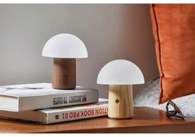 Veioză cu luminozitate reglabilă și abajur din sticlă (înălțime 13 cm) Alice – Gingko