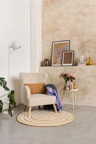 Pernă din bumbac PT LIVING Purity, 50 x 30 cm, maro deschis