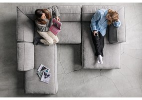 Modul șezlong pentru canapea Bonami Selection Fairfield, colț pe dreapta, gri deschis