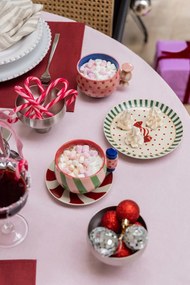 Farfurie albă pentru desert din gresie ø 16 cm cu model de Crăciun Yule – Bloomingville