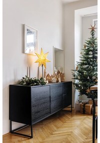 Sfeșnic de Crăciun din bone china Kähler Design Nobili, înălțime 19 cm, alb