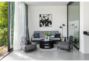 Măsuță auxiliară din aluminiu White Label Ringar, ø 34,5 cm, albastru