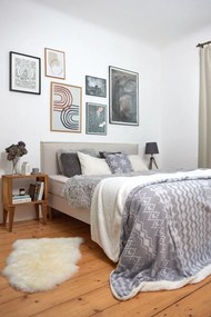 Față de pernă din in Linen Tales, 70 x 90 cm, gri deschis