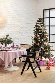 Scaun dining negru din lemn de pin Gunn – WOOOD