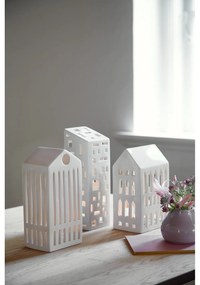 Sfeșnic din ceramică Kähler Design Urbania Lighthouse Church, alb