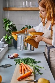 Șorț de bucătărie din bumbac Tiseco Home Studio, bej