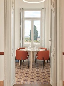 Set de scaune de sufragerie roșu 2 buc. tapițat Mogi – Teulat