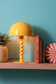 Veioză galbenă cu abajur din metal (înălțime 39 cm) Prisa – Leitmotiv