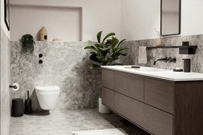 Raft adânc pentru baie Zone Rim, 22 x 11,4 cm, negru