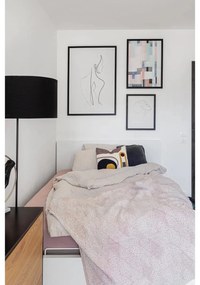 Comodă neagră/în culoare naturală joasă cu aspect de lemn de stejar 120x82 cm Seaford – Actona